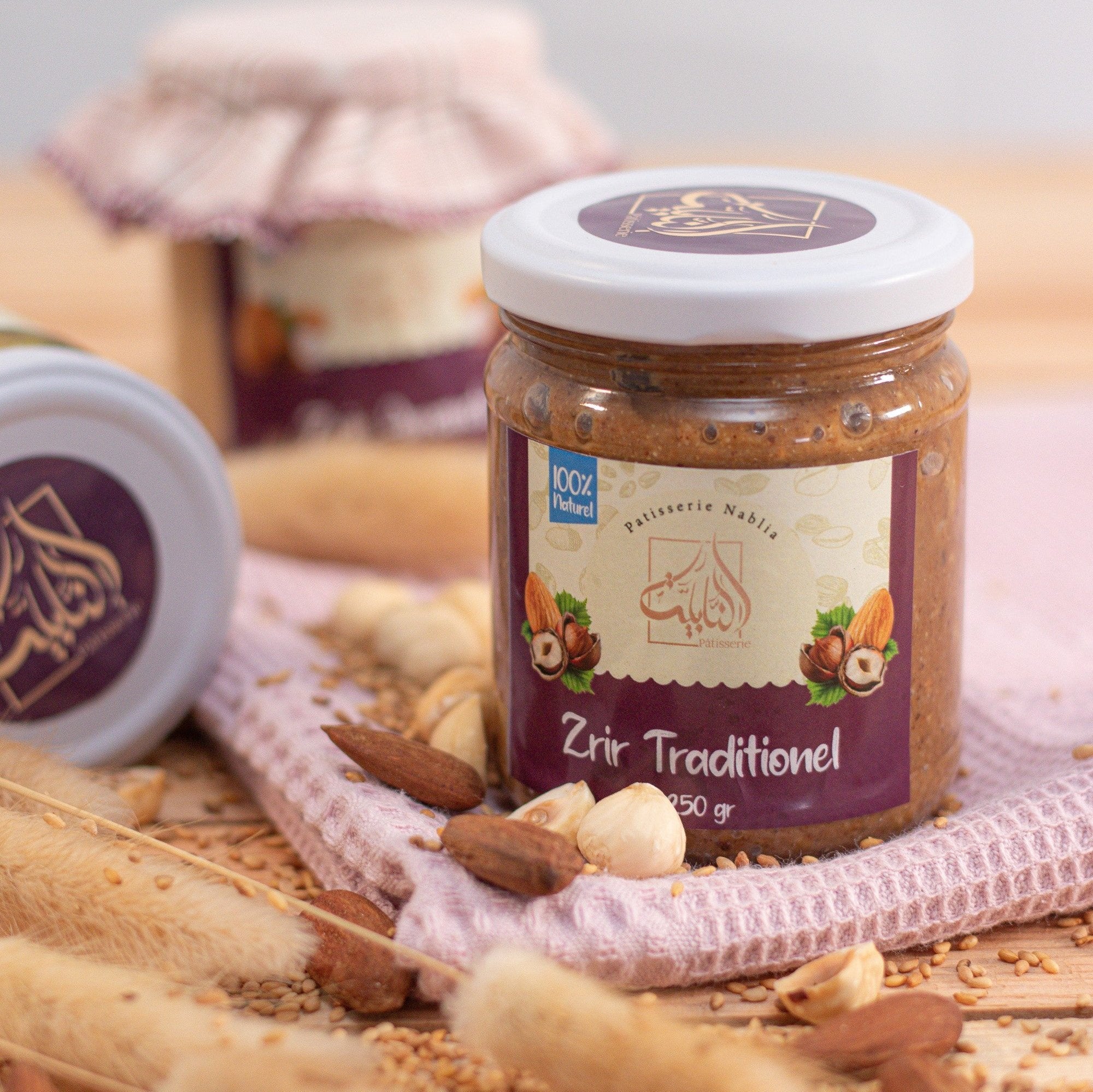 Zrir Traditionnel tunisien avec sésame, noisettes, amandes, beurre et miel naturel