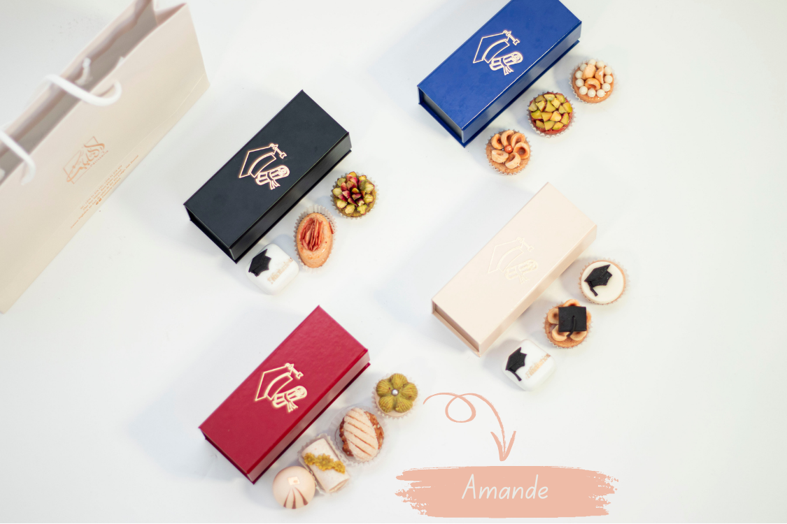 Coffret Diplôme Jury – Essentiel avec pâtisseries tunisiennes et sac élégant pour jury de soutenance