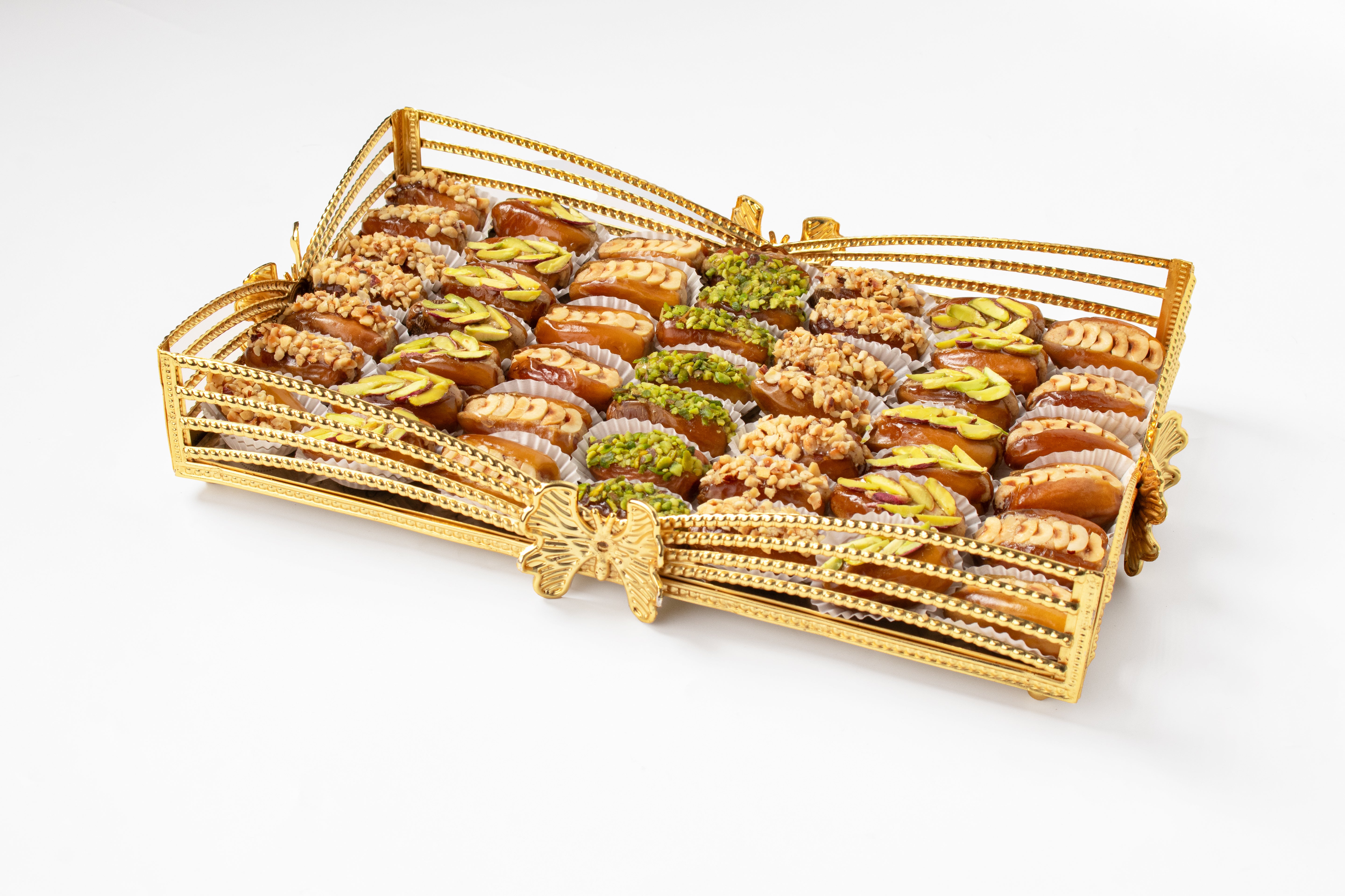 Pack Dattes avec 200 dattes farcies variées : pistache, noisette, amande, pour mariages et fiançailles