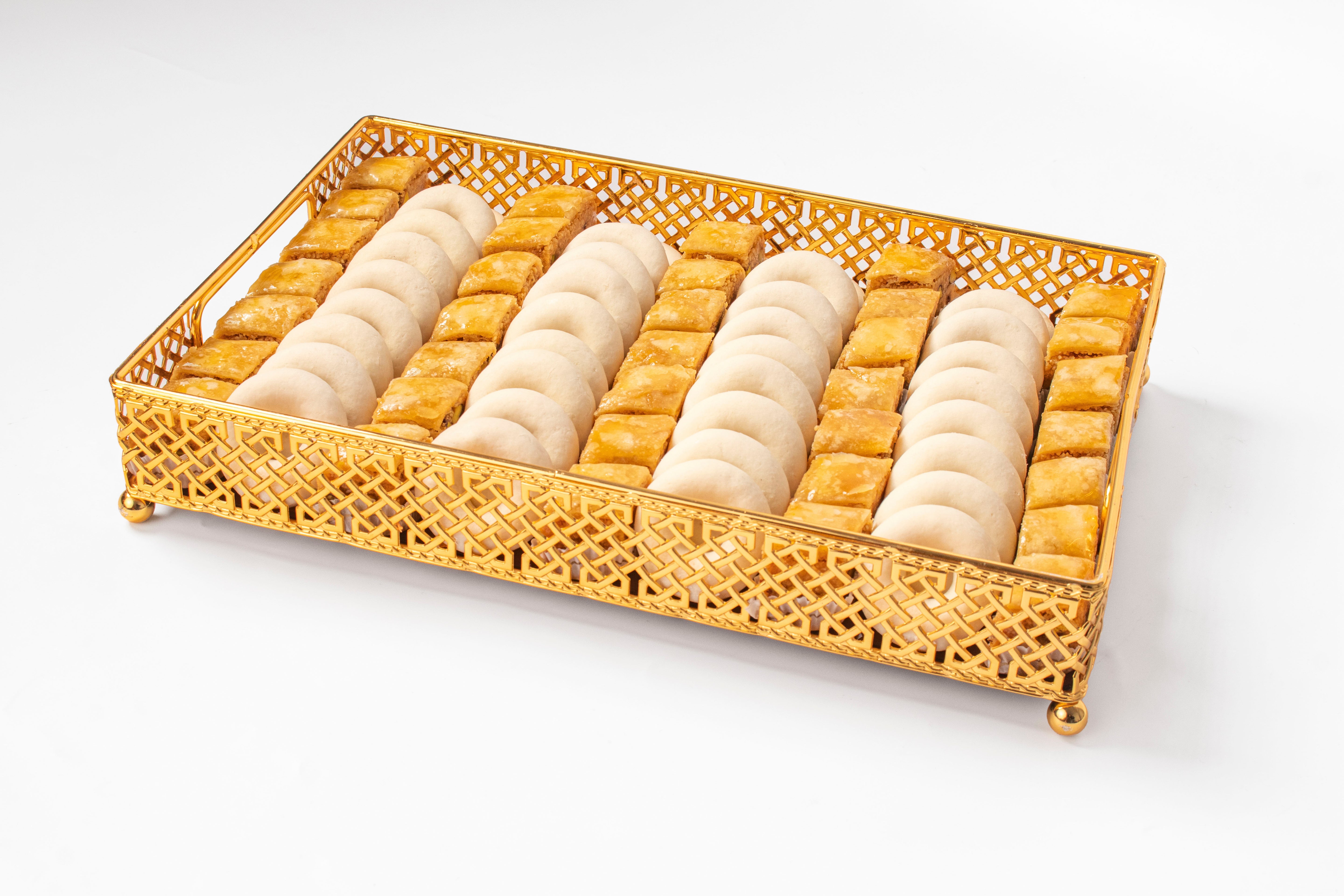 Pack Silver avec 200 pièces de baklawa et kaak warka, pour mariages et fiançailles