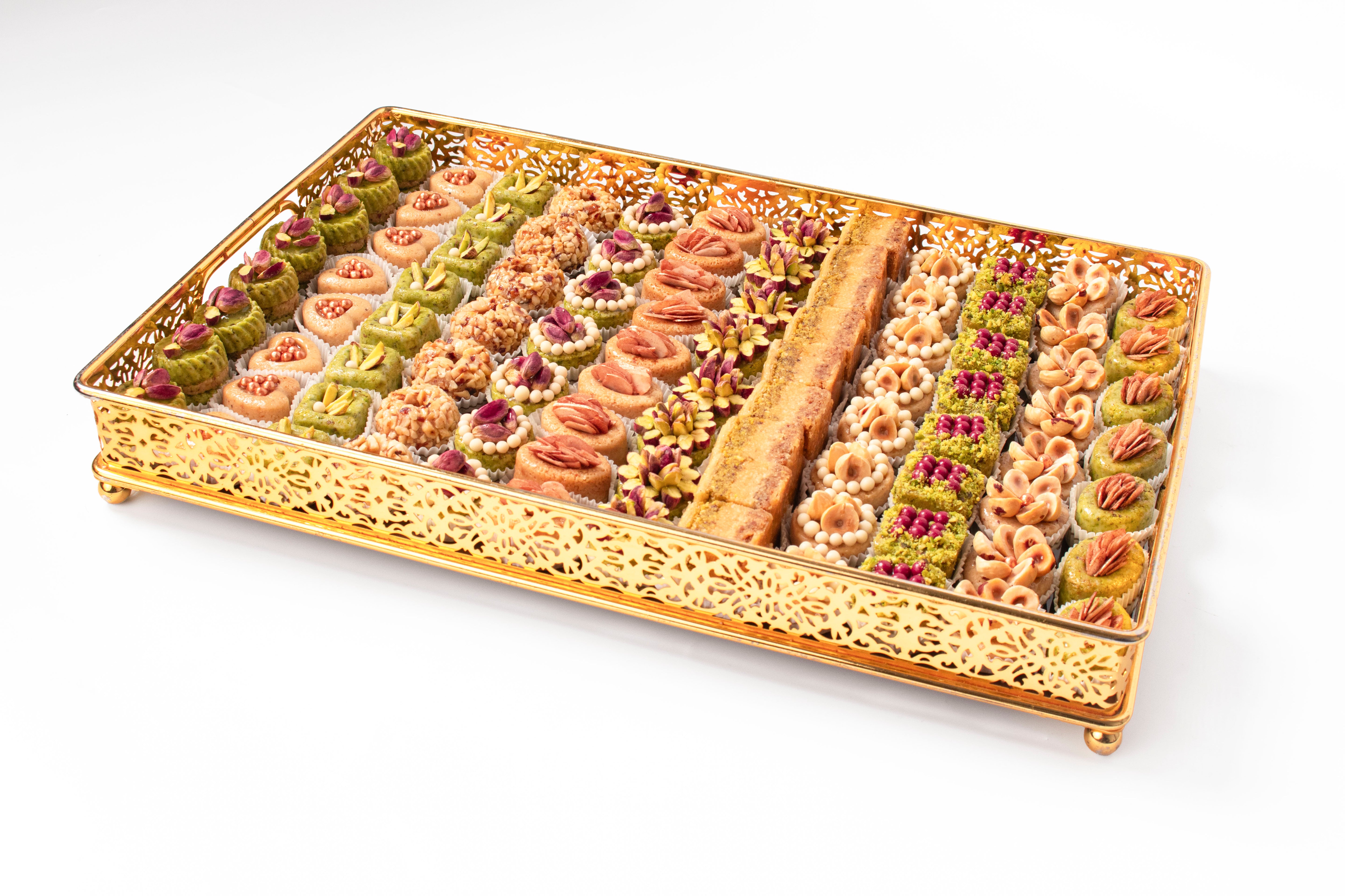 Pack Diamond – assortiment luxueux de mignardises pistache, noisette, et Baklawa Bourgeoise pour mariages